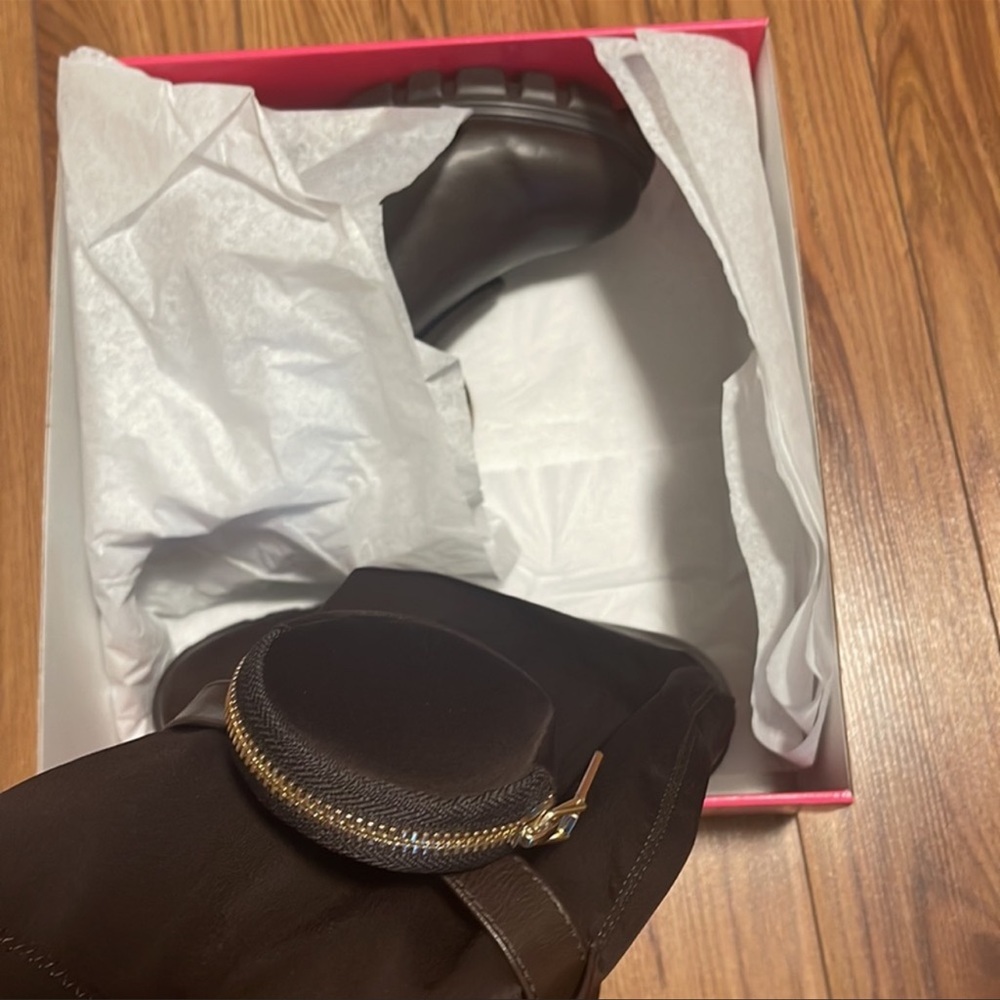 🆕 Tall Platform Brown Boots 8.5 - Picture 6 of 7